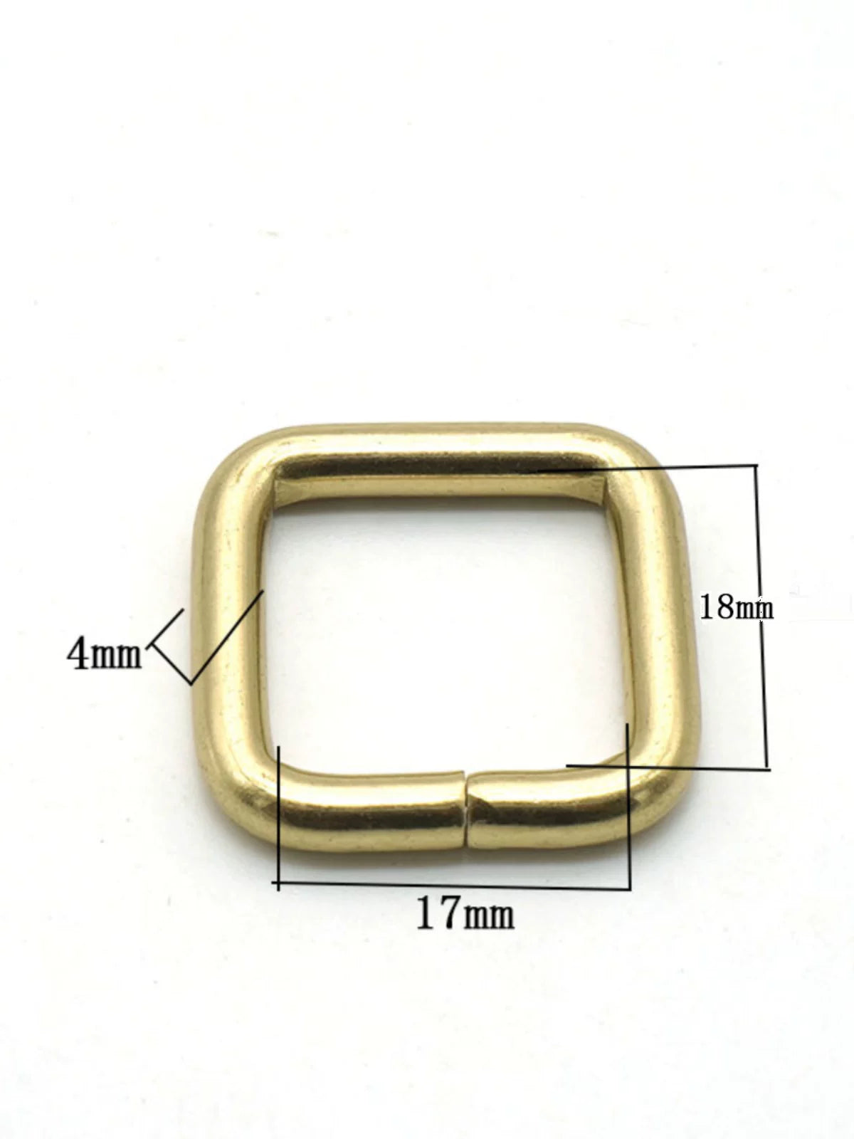 Solid Brass Open Rectangle Ring