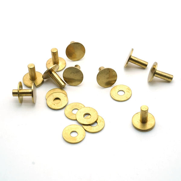 Solid Brass Permanent Rivet 4x12mm