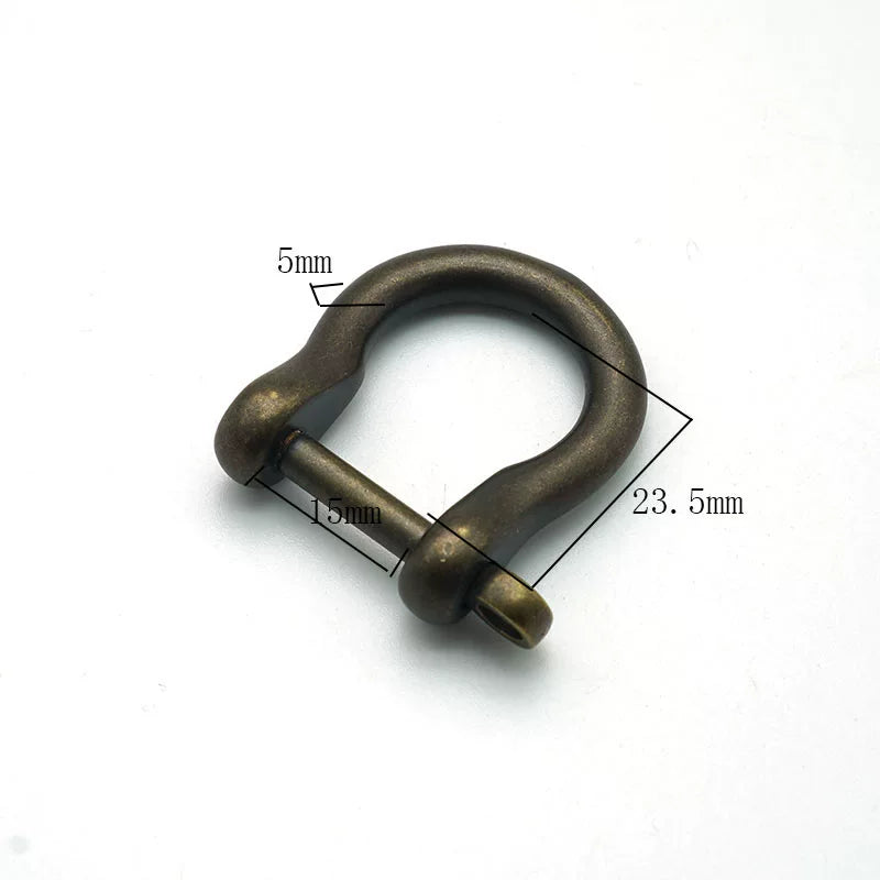 Solid Brass Japanese Style Horseshoe Buckle 15mm
