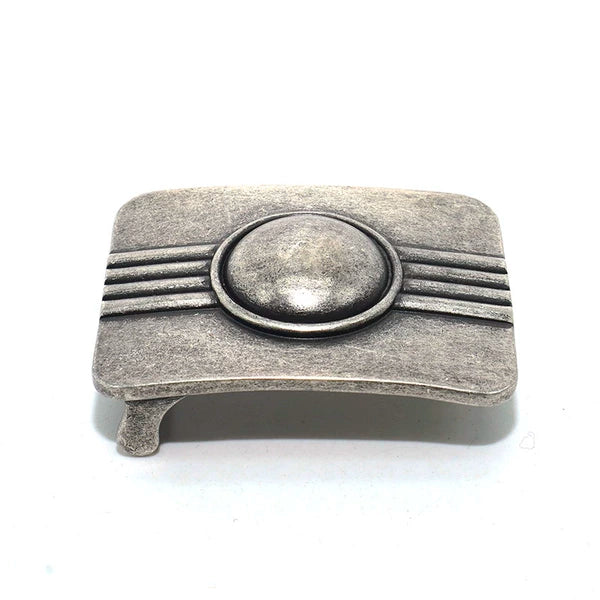 Solid Brass Antique Silver Plated Vintage Women's Belt Buckle