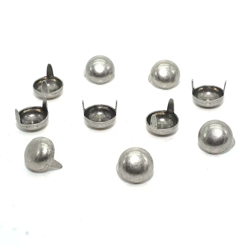 Solid Copper Antique Silver Plated Vintage Rivet