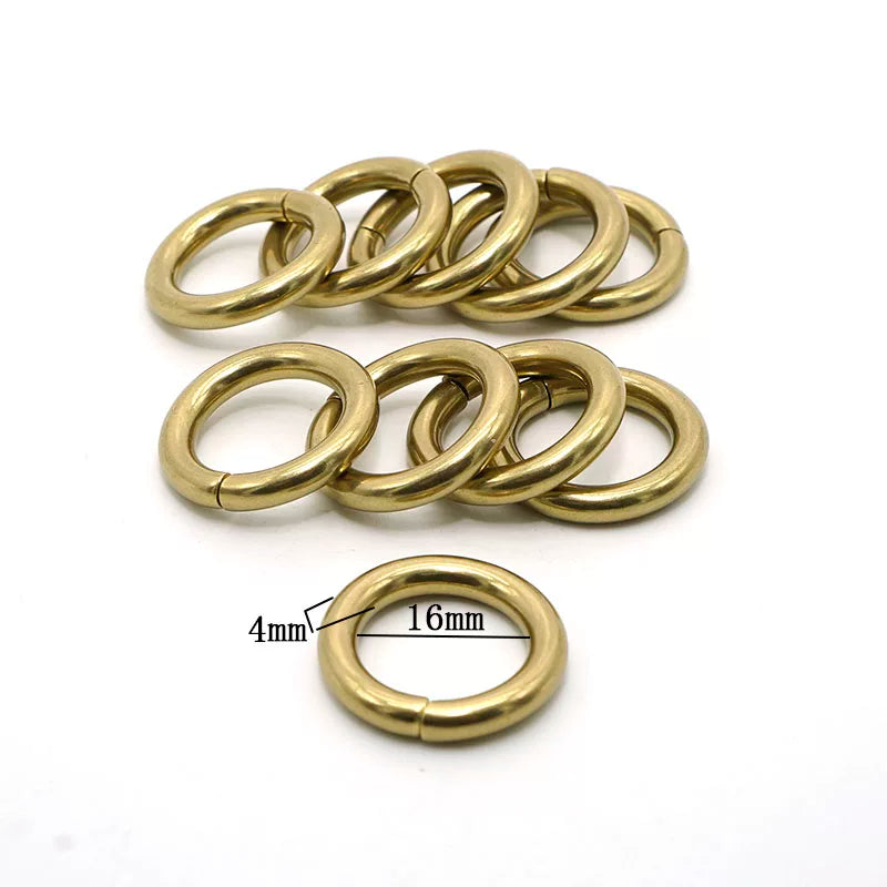 Solid Copper Open D-Ring 10 Pcs
