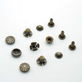 Solid Copper Floral Snap Fastener 10.5mm 4-Piece Set