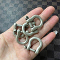 Solid Brass Antique Silver Plated Open Horseshoe Buckle