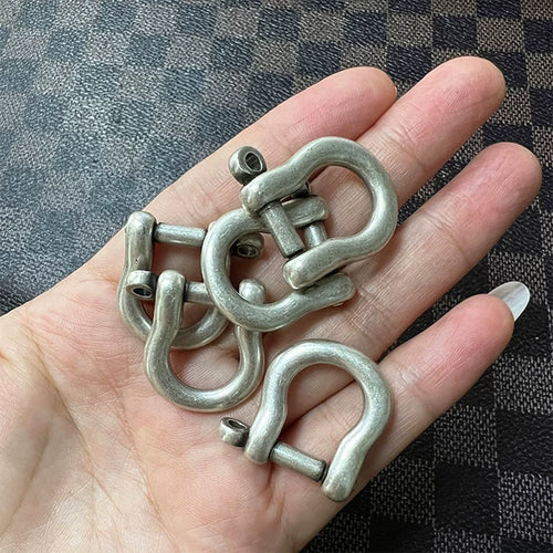 Solid Brass Antique Silver Plated Open Horseshoe Buckle