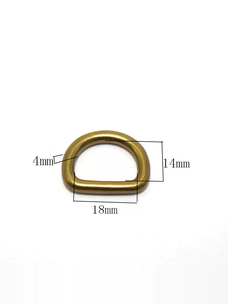 Solid Brass Vintage Seamless D-Ring