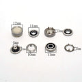 Solid Copper Antique Silver Plated Snap Button