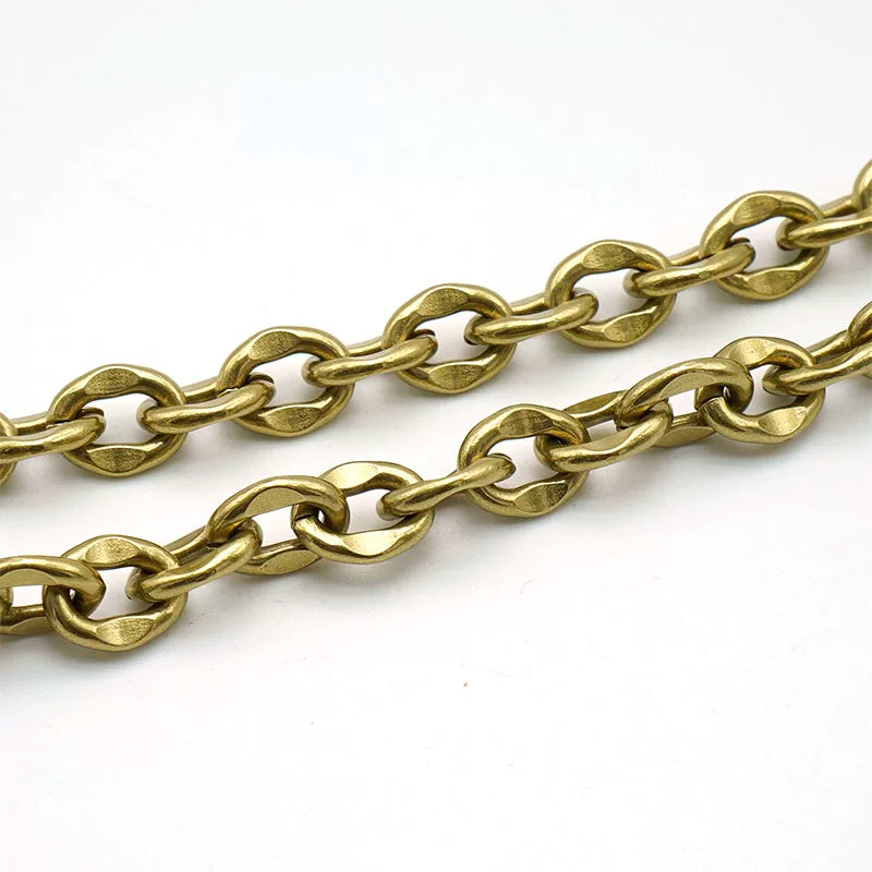 Solid Copper Chain Diy 压 痕 十 Chain Accessory Decorative Matched Chain Bag Chain Pants Chain Length One 米