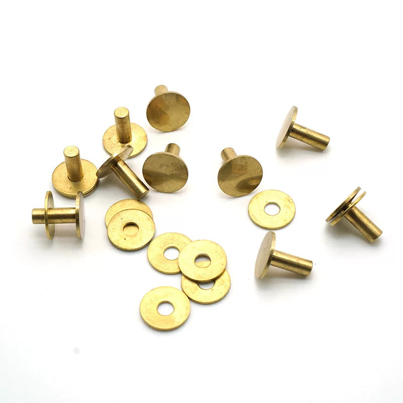 Solid Brass Permanent Rivet 4x12mm