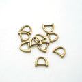 Solid Brass D-Ring 10 Pcs