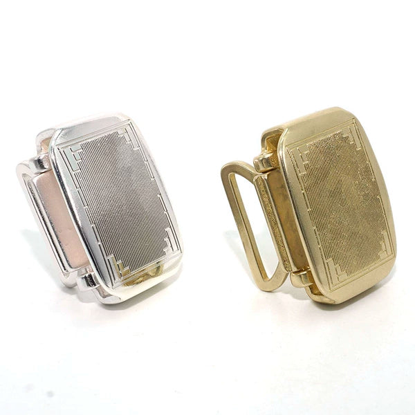 Solid Brass Silver Plated Belt Buckle for 35mm Strap