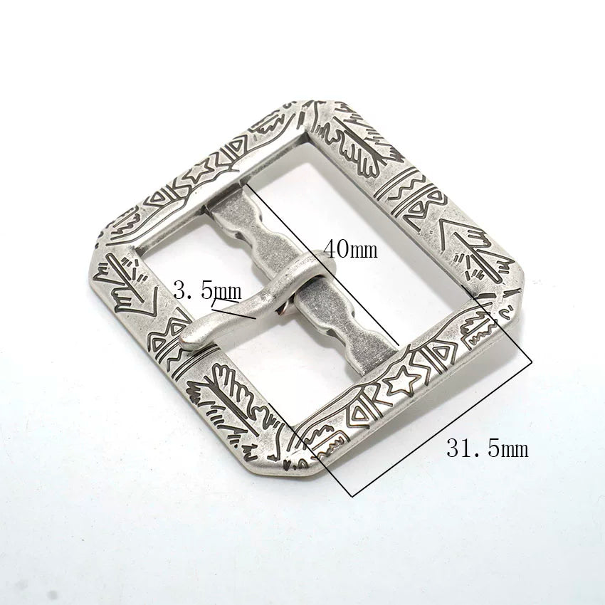 Solid Copper Antique Silver Plated Tri-Glide Pin for 40mm Strap