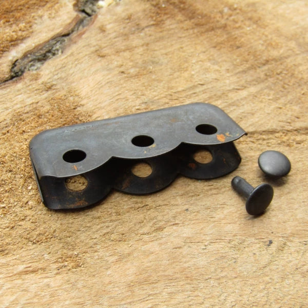 Solid Copper Oxidized Vintage End Clip 48mm