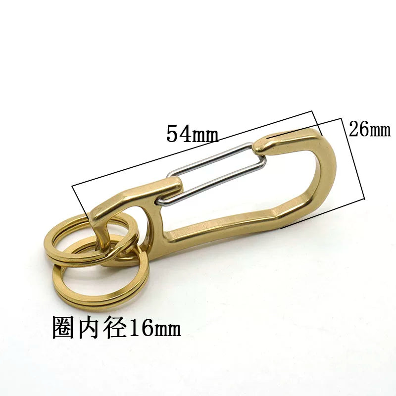 Solid Brass Women's Unisex Keychain
