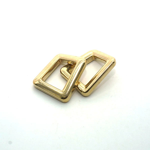 Solid Brass Seamless Rectangle Ring