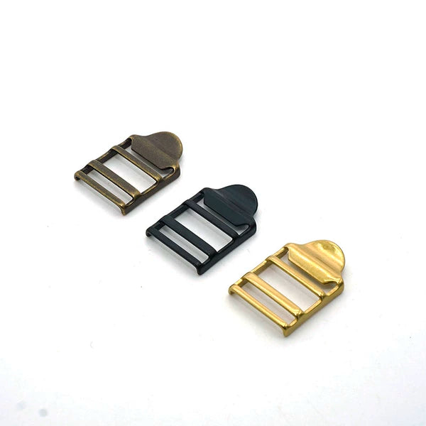 Solid Copper Oxidized Tri-Bar Slider