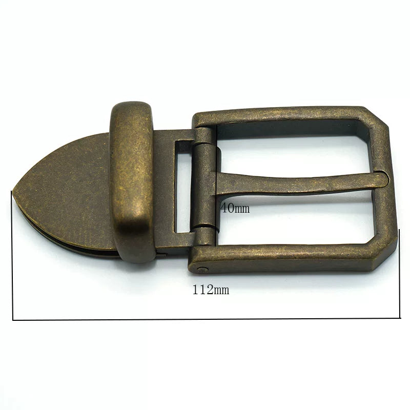 Solid Brass Vintage Men's Pin Buckle 40mm