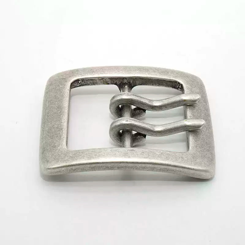 Solid Brass Antique Silver Plated Vintage Men's Belt Buckle 39mm