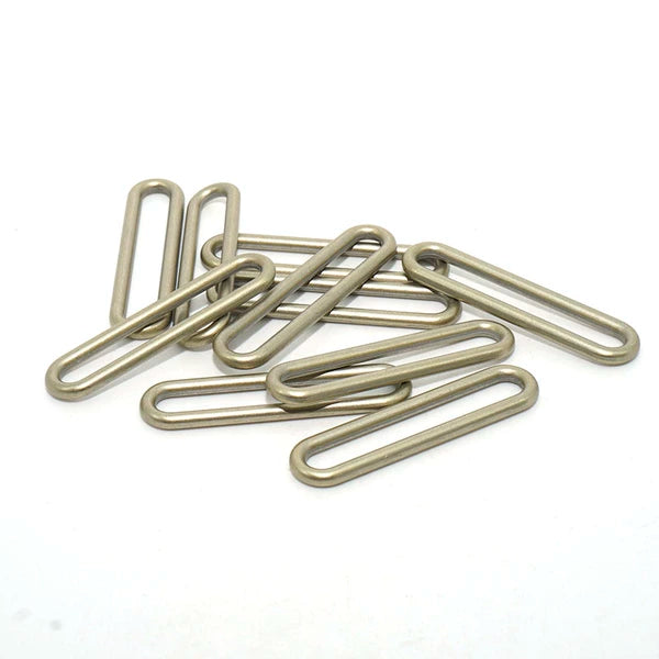 Solid Brass Antique Silver Plated Vintage D-Ring