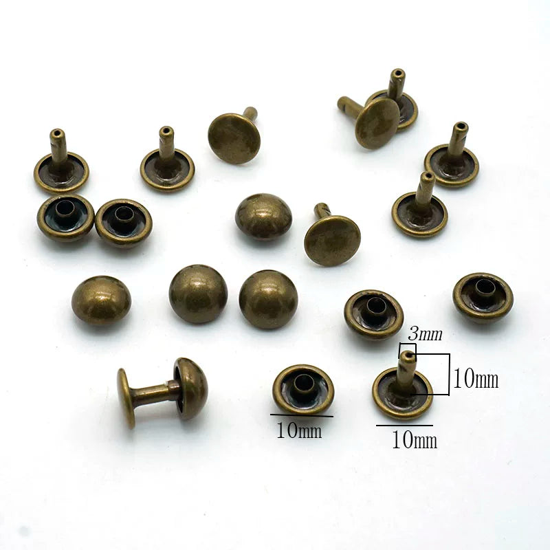 Solid Brass Double Cap Rivet