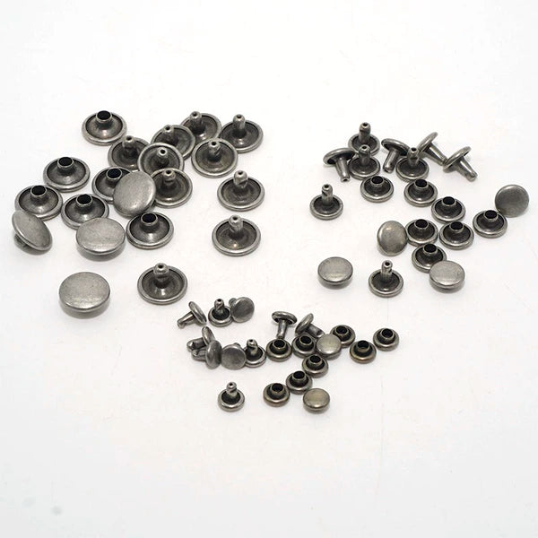 Solid Copper Antique Silver Plated Rivet