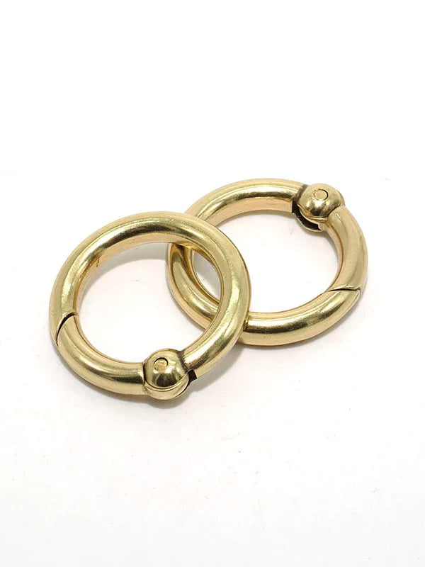 Solid Brass Open Keychain 2 Pcs