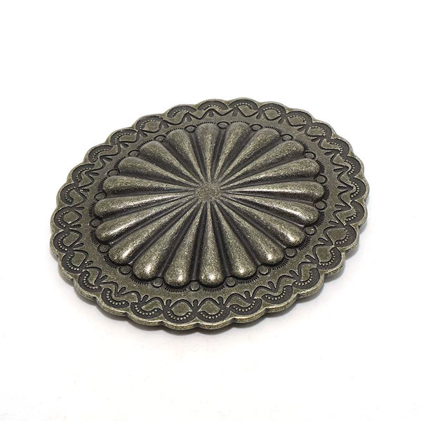 Solid Brass Antique Silver Plated Belt Buckle
