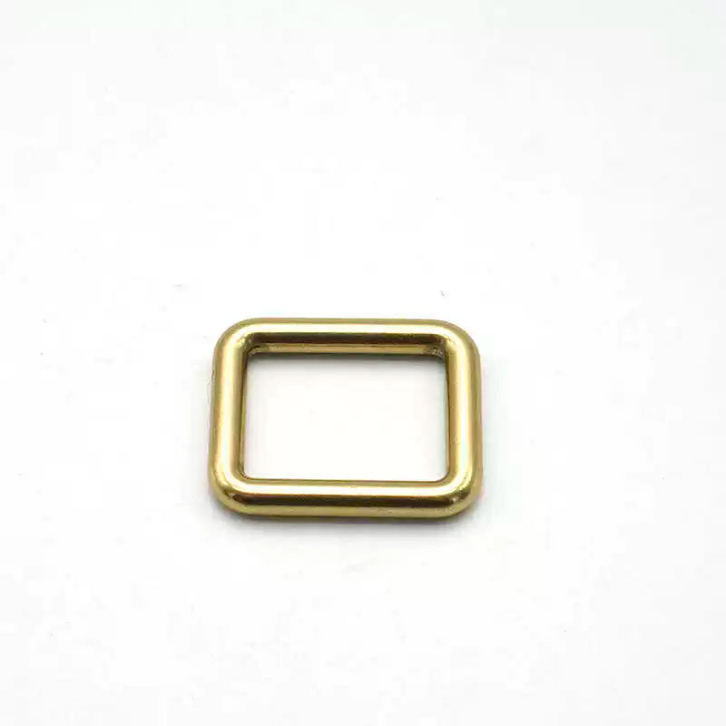 Solid Brass Seamless Rectangle Ring