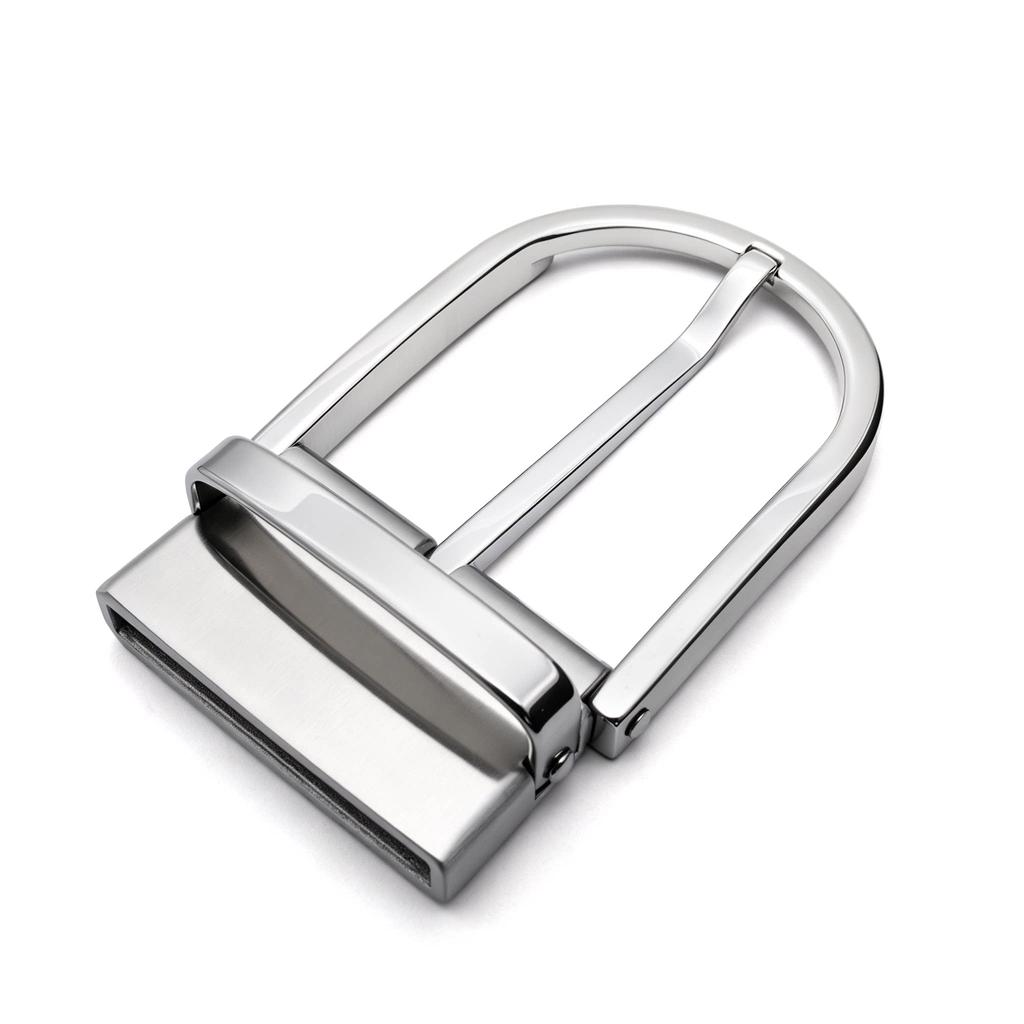D Shape Rotatable Reversible Belt Buckle for Men, 39mm Single Prong Belt Replacement Buckle