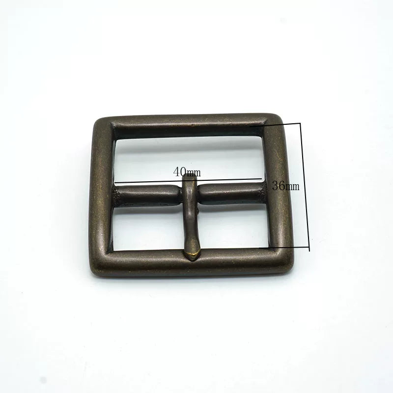 Solid Copper Antique Bronze Vintage Casual Belt Buckle for 40mm Strap