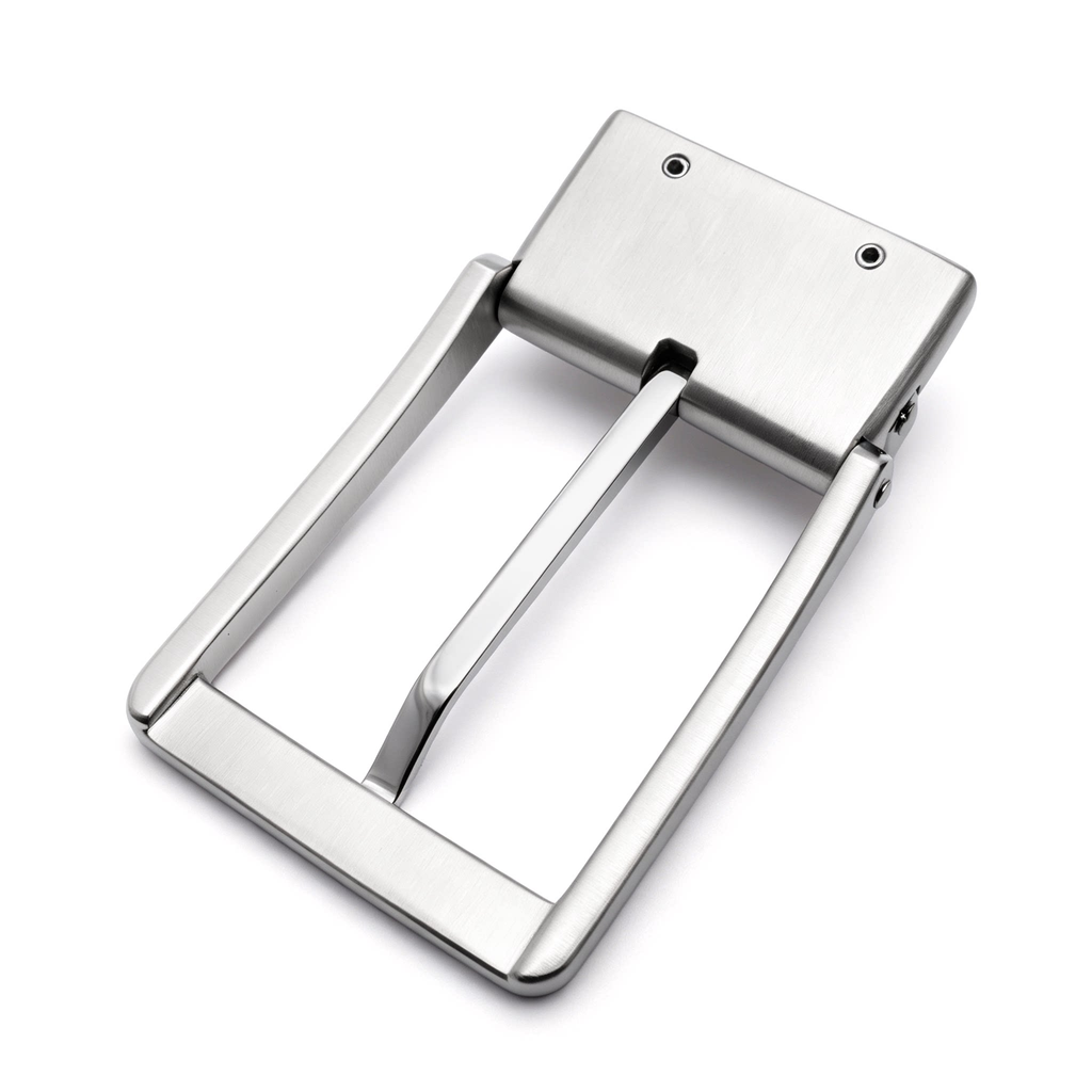Men's Reversible Rotating Pin Belt Buckle, 38.8mm Inner Width, Metal Square Belt Buckle Replacement, Gold / Silver / Black