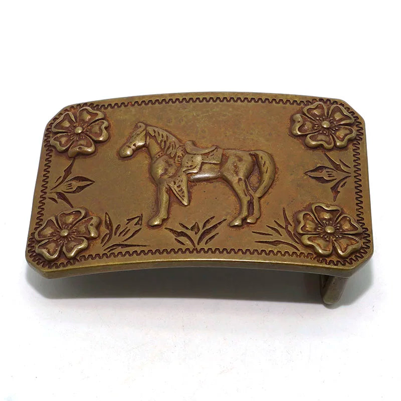 Solid Brass Vintage Belt Buckle