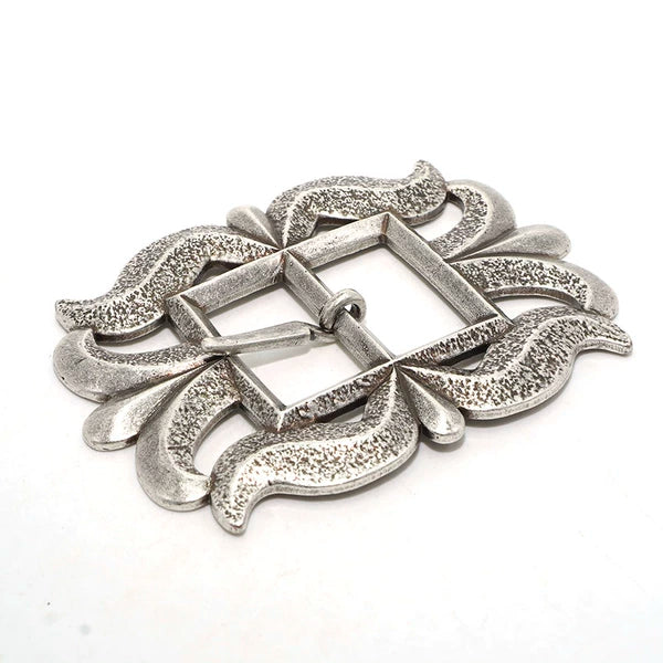 Solid Brass Silver Plated Vintage European Pin Buckle