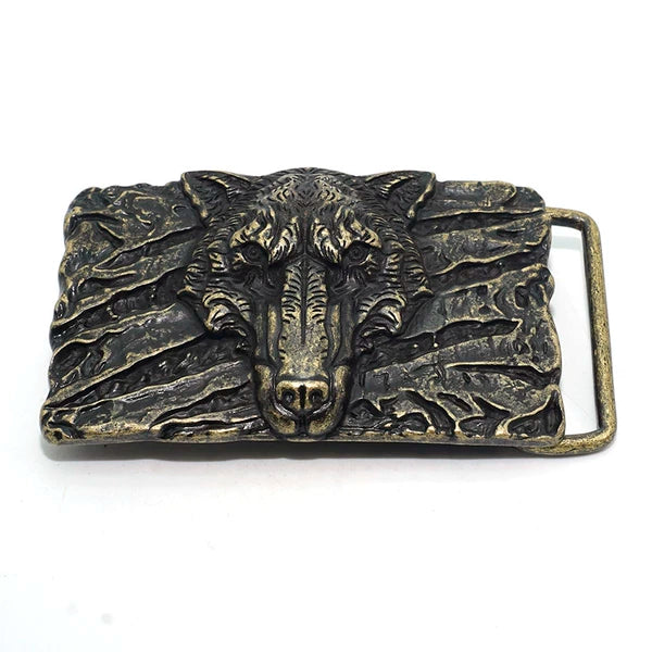 Solid Brass Antique Bronze Men's Belt Buckle