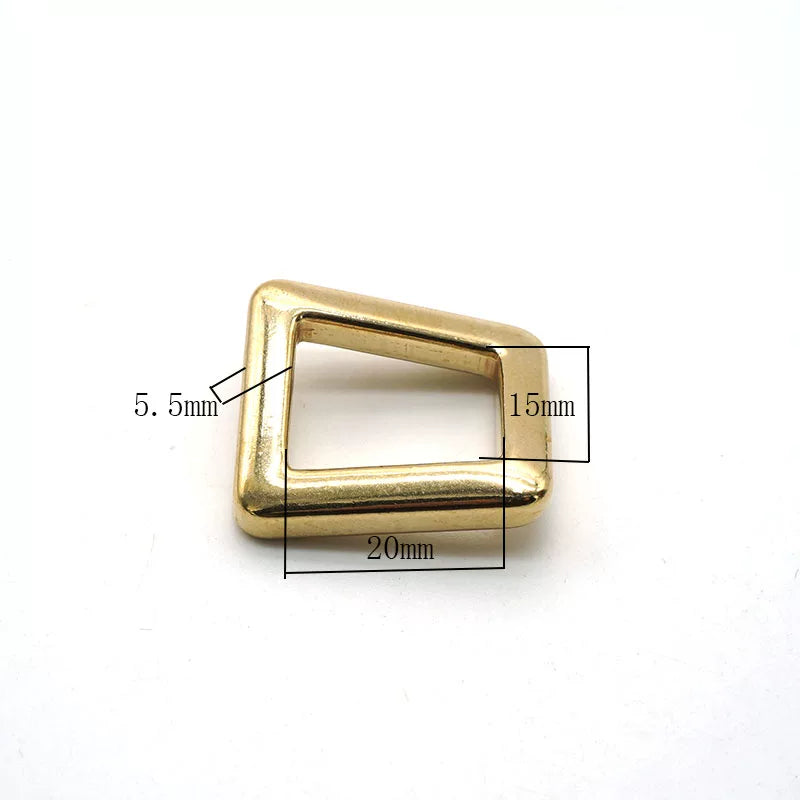 Solid Brass Seamless Rectangle Ring