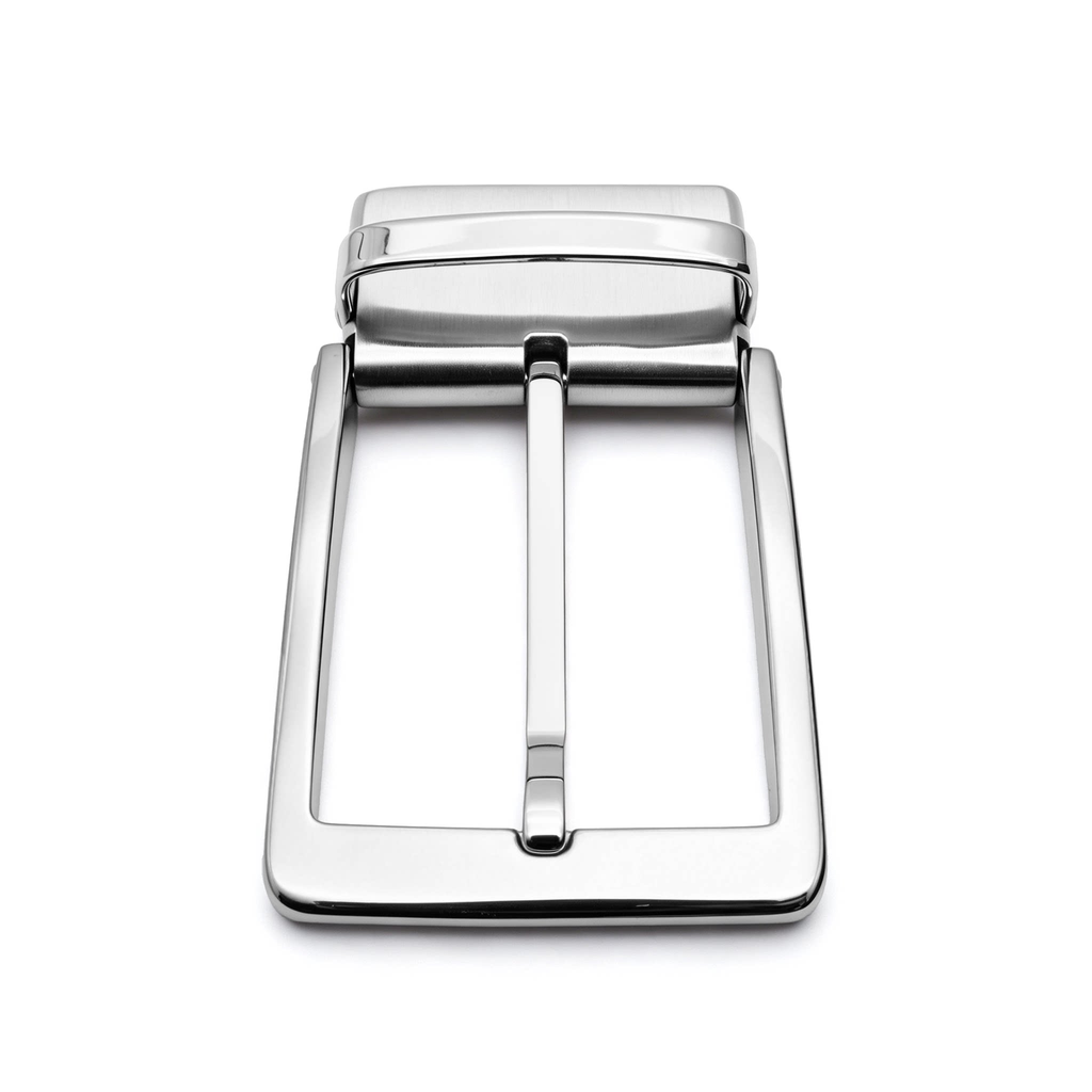Men's Reversible Rotating Pin Belt Buckle, 38.8mm Inner Width, Metal Square Belt Buckle Replacement, Gold / Silver / Black