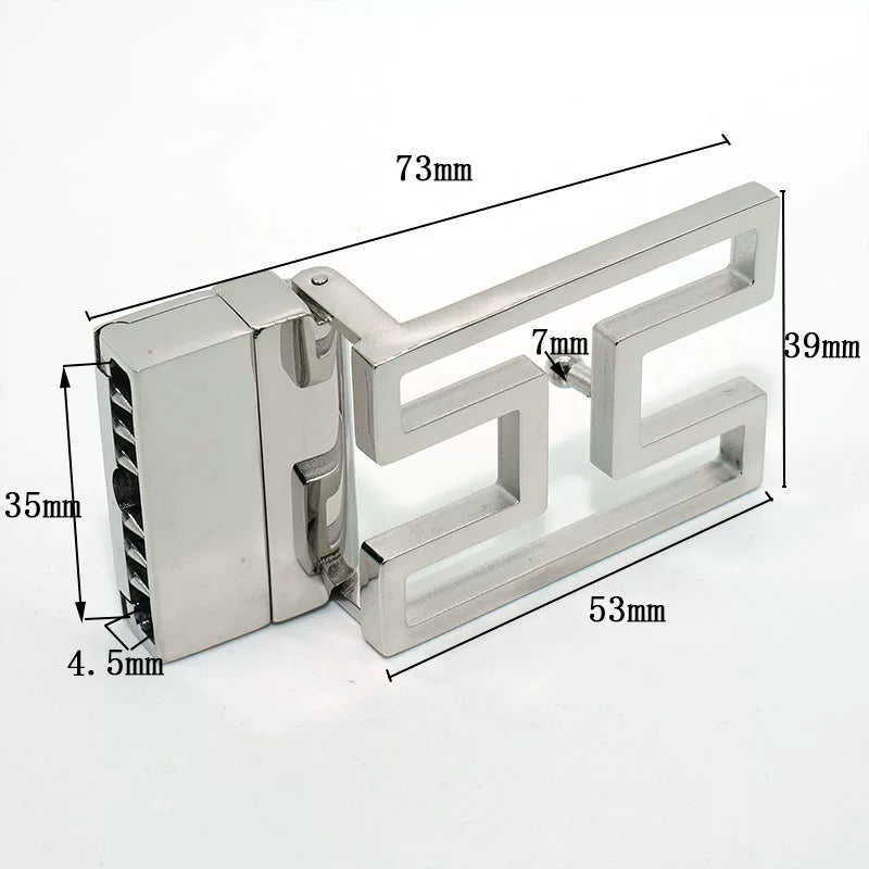 Stainless Steel Men's Belt Buckle 3.5cm