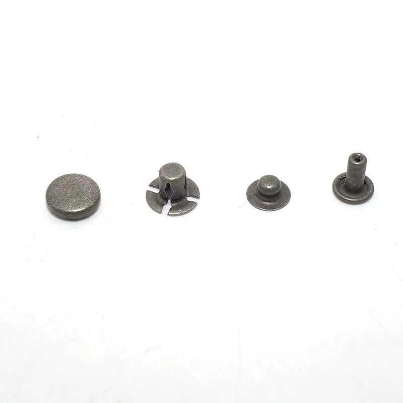 Solid Copper Floral Snap Fastener 10.5mm 4-Piece Set