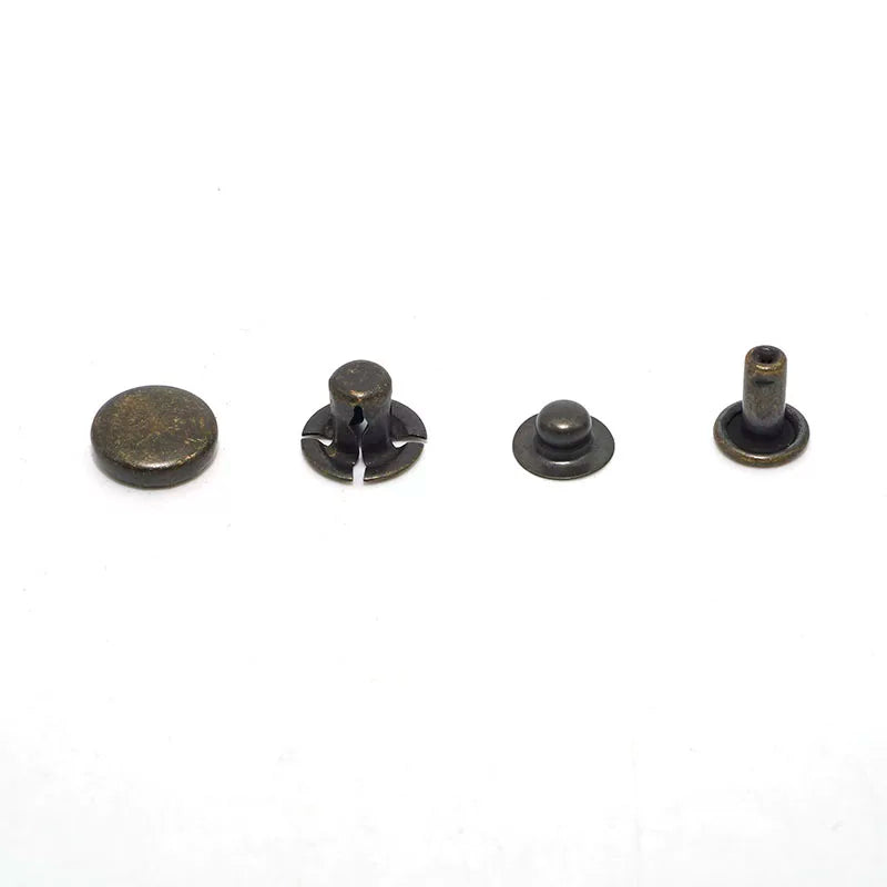 Solid Copper Floral Snap Fastener 10.5mm 4-Piece Set