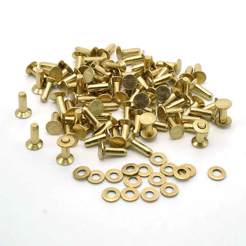 Solid Brass Permanent Rivet 8mm