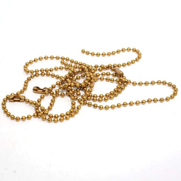 Premium Brass Chain Diy Accessory Hardware Handmade Material Anti- 盗 珠 Chain Antique Gold Tone 珠 Chain Hanging Tag Chain