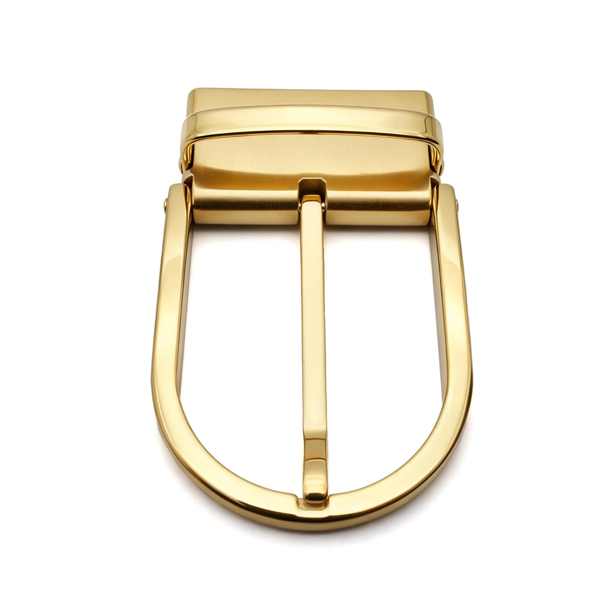 D Shape Rotatable Reversible Belt Buckle for Men, 39mm Single Prong Belt Replacement Buckle