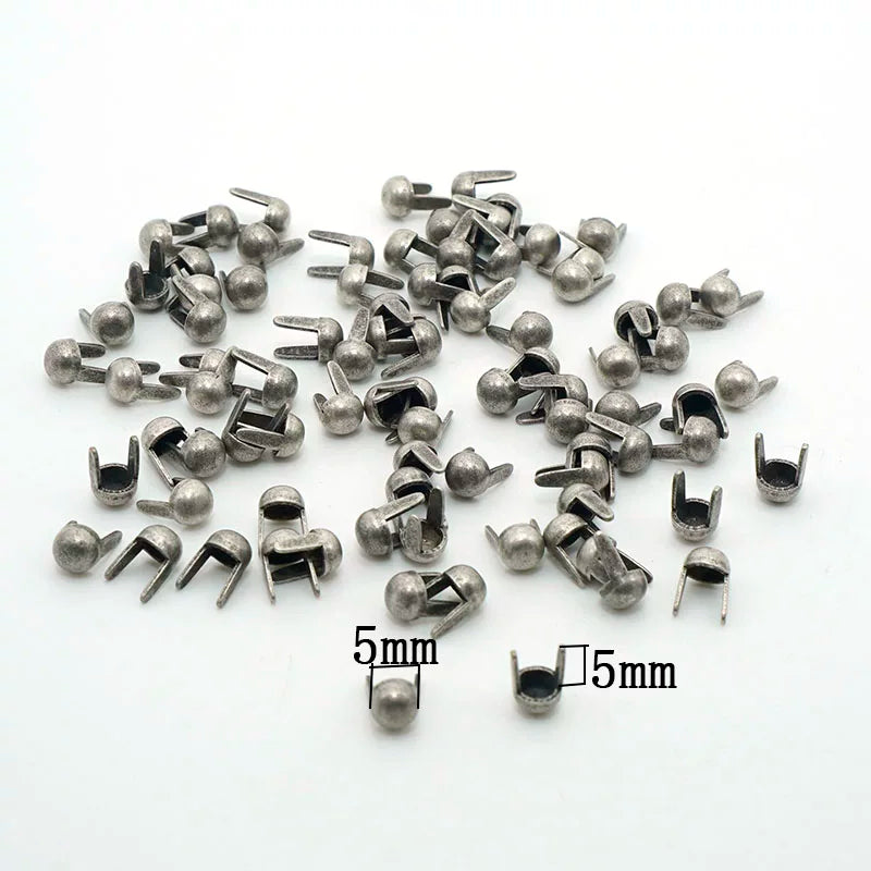 Solid Copper Antique Silver Plated Vintage Rivet