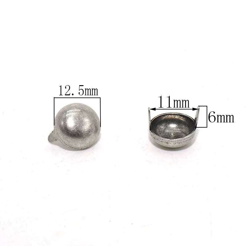 Solid Copper Antique Silver Plated Vintage Rivet
