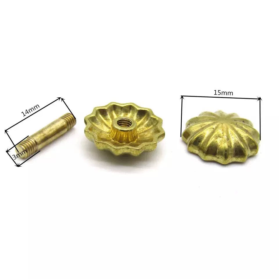 Solid Brass Patterned Floral Wallet Snap