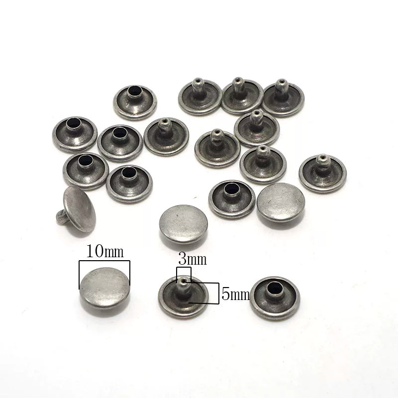 Solid Copper Antique Silver Plated Rivet