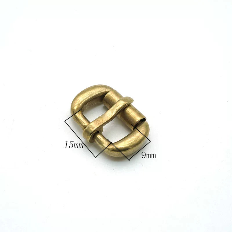 Solid Copper Oxidized Vintage Seamless Roller Buckle 15mm