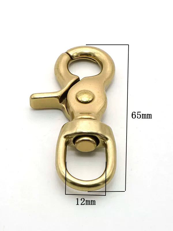Solid Brass Silver Plated Vintage Keychain