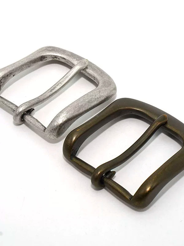 Solid Brass Antique Bronze Vintage Western Pin Buckle 35mm