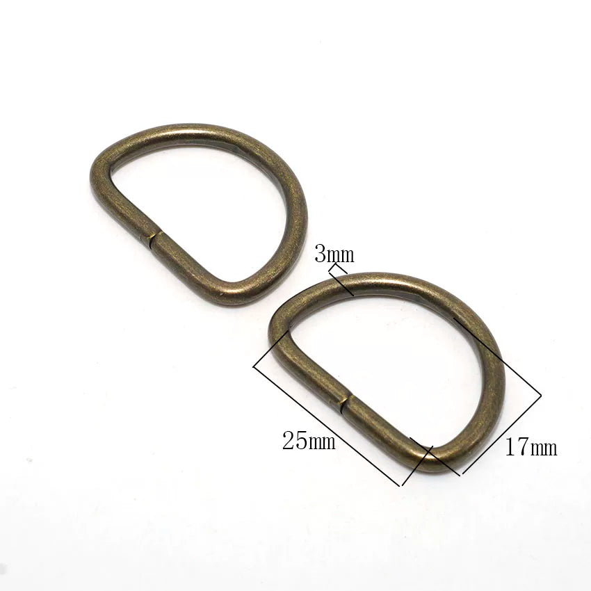 Solid Brass Open D-Ring